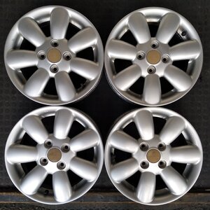 管理番号：A10-159【4本価格】【14x4.5J 4x100 ET+45 ハブ54】スズキSUZUKI純正・ラパン等・店頭引取可能・適格請求書発行可能