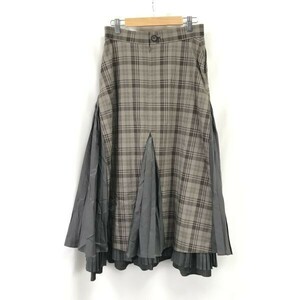 タグ付き未使用品☆Ray BEAMS/レイビームス☆ロングスカート【1/beige/ベージュ/チェック柄】プリーツ/Skirts◇cBH868