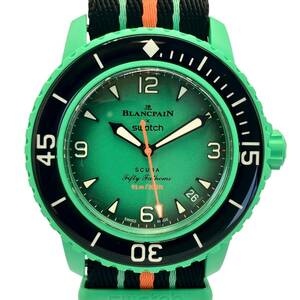 BLANCPAIN×Swatch ブランパン×スウォッチ Indian OCEAN SO35I100 自動巻き 稼働品 メンズ 腕時計 W072362KTS