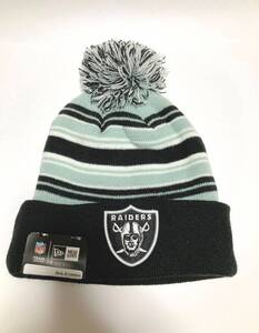 New Era ニューエラ NFL Las Vegas Raiders レイダース Striped Knit キャップ フリーサイズ。