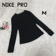 NIKE PRO ナイキ（M）長袖 Tシャツ ブラック ウェア スポーツ 古着