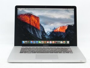 カメラ内蔵/SSD256GB/8GB/中古15.4型 1440ｘ900ノートPC i7　2675QM 2.2Ghz　 MacBook Pro　A1286 Capitan10.11.6　