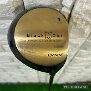 ジャンク品☆ドライバー(1W)☆リンクス☆BlackCat(ブラックキャット)10.5°☆カーボンシャフトAXIV-V6070☆フレックス7.0(S相当)☆中元調子