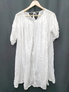 ◇ ⊂ ◎ CIAOPANIC TYPY キッズ 子供服 五分袖 膝丈 ワンピース サイズXL 130-140 ホワイト系 女の子 P