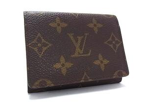 1円 ■美品■ LOUIS VUITTON ルイヴィトン M62920 モノグラム アンヴェロップ カルト ドゥ ヴィジット カードケース ブラウン系 FK2391