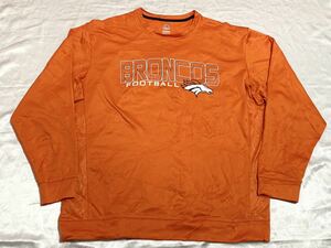 【送料無料 値下げ交渉歓迎】マジェスティック NFLデンバーブロンコス 長袖Tシャツ 2XL オレンジ 古着 USAアメフトジャージアメリカウェア