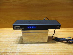 *S2252* AIM エイム　HDMI SPLITTER スプリッタ　HDMI 分配器　1 in / 4 out　AVS-4K104　4K 対応 動作確認済み品中古#*