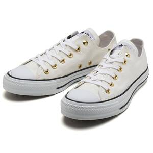 ☆CONVERSE ALL STAR G-STUDS OX 白/金 30.0cm コンバース オールスター ジースタッズ オックス 鋲 1C1226