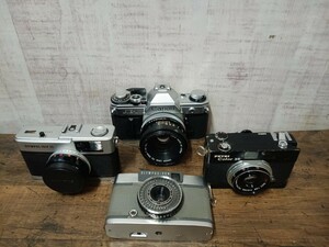 必見　一眼レフ　フィルムカメラ　レンジファインダー　まとめ　4点　Canon キャノン　AE-1 OLYMPUS TRIP 35 EE-2 PETRI Color ジャンク