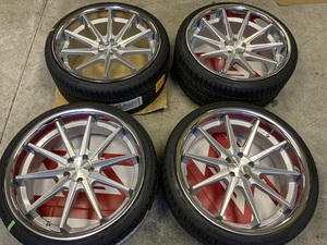 美品(小傷あり) 22インチ フェラーダ FR4 22x9.0J x10.5J 5/112 MCSIL DWS06+ 255/30R22 295/25R22 Sクラス W222 W223 1台分 在庫有り