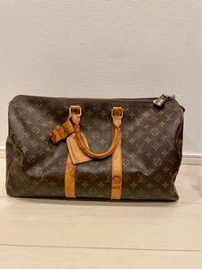 【1円〜】LOUIS VUITTON ルイヴィトン キーポル45 M41428 ブラウン ボストンバッグ K158