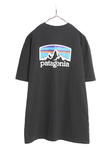 パタゴニア 両面 プリント 半袖 Tシャツ メンズ XL / Patagonia アウトドア イラスト グラフィック バックプリント クルーネック ブラック