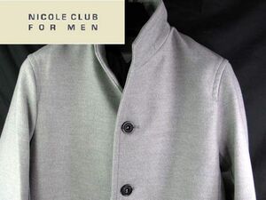 AW/48-L/\20,680〓NICOLE CLUB FOR MEN★スタンド襟チェスター・コート/lg