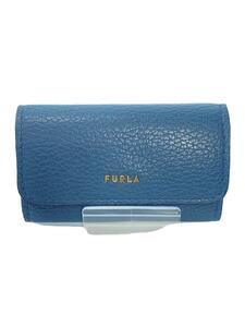 FURLA◆キーケース/レザー/BLU/レディース