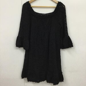 INGNI M イング ワンピース ひざ丈スカート 083-257395-00 透かし編み One-Piece Medium Skirt 黒 / ブラック / 10072923