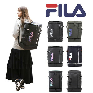 7763【57.グリーンパープル】サイン デイパック 35L [FILA] [フィラ]