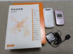 京セラ製　簡単ケータイ A5528K（ピンク） 2007年8月29日発売　中古