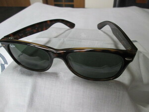 レイバンMAIDINITALYニューウェイファーラ NEWWAYFARER RB2132 902　52□18レンズダークグリーンフレームSTRIPED HAVANA□18