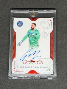 3/5 ジャンルイージ ドンナルンマ GIANLUIGI DONNARUMMA パリサンジェルマン PSG topps PREMIUM BLACK White オンカード 直筆サイン