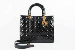 【超美品】Christian Dior クリスチャンディオール カナージュ レディディオール 2WAYショルダー ハンドバッグ【NZ50】