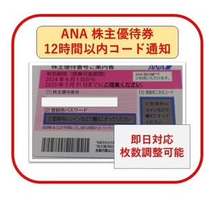 （12時間以内にコード通知）ANA株主優待券　1枚　その2