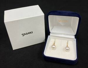 0001-01138 1円出品 アクセサリー イヤリング 真珠 パール 田崎真珠 TASAKI タサキ K18 刻印 あり 約 3g 箱 付き