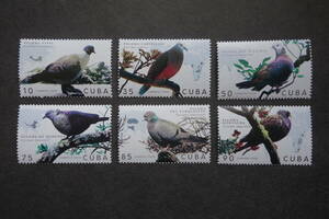 外国切手：キューバ切手 「ハト」 6種完 未使用