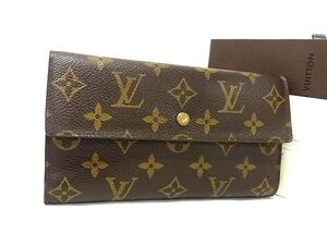 1円 ■美品■ LOUIS VUITTON ルイヴィトン M61217 モノグラム ポルトフォイユ インターナショナル 三つ折り 長財布 ウォレット FJ4561