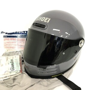 SHOEI Glamster フルフェイス ヘルメット ミラーシールド装着 除菌消臭済 パサルトグレー Lサイズ ショウエイ バイク用品 ◇TA1710