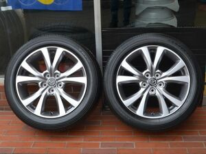 美品 18インチ マツダ CX-30 純正 18X7.0J PCD 114.3 5穴 +45 トーヨー プロクセス 215/55R18 2020年製タイヤ付き 2本 スペアー 補修用