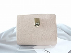 1円　未使用　フルラ　FURLA　★　二つ折り財布　★　ペールピンク　レザー　YA26 