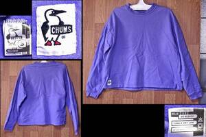 CHUMS チャムス ムラサキ色 トレーナー スウェット Sサイズ 綿100% 中古品