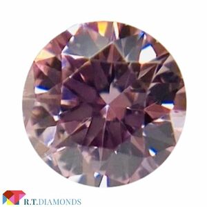 FANCY INTENSE PURPLISH PINK 0.059ct RD/RT2564/CGL