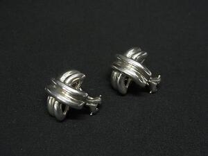 1円 ■美品■ TIFFANY＆Co ティファニー シグネチャー SV925 クリップ式 イヤリング アクセサリー レディース シルバー系 FF6075