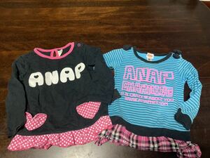 ★即決★アナップ★ANAP★可愛いチュニックワンピース２枚セット★サイズ90