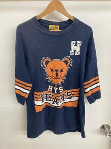 ☆HYSTERIC GLAMOUR ヒステリックグラマー DIZZY&MILKY HYS BEARS 半袖プリントTシャツ フリーサイズ ネイビー