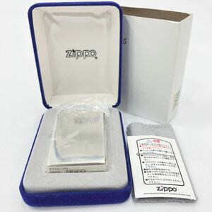 未使用長期保管品　ZIPPO ジッポー オイルライター STERLING SILVER スターリングシルバー　1996 USA 56×39mm 総重量61g 喫煙具 R尼0428