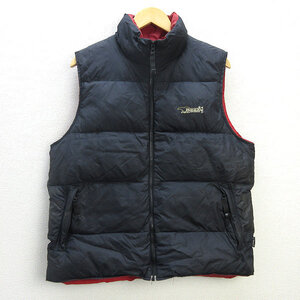 D■ベアー/Bear USA フルジップ ダウンベスト JKT【M】黒/MENS/1【中古】