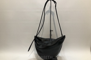 経堂) Yohji Yamamoto discord ヨウジヤマモト ディスコード 23AW レザーショルダーバッグ ブラック 美品 DJ-I60-760