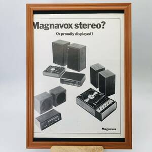 『 マグナボックス 』ビンテージ 広告　60年代　フレーム 付 ポスター 当時物 額付 LIFE 雑誌 アンティーク magnavox