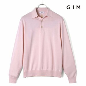 ◆【GIM(ジム)/春夏/シーアイランドコットン18G長袖ニットポロシャツ】[gim2380023-LL]