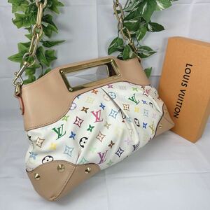 1円 ルイヴィトン LOUIS VUITTON M40255 マルチカラー ジュディMM ブロン バッグ シリアル SR0160