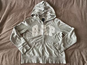 Gap パーカー ジップ スウェット グレー