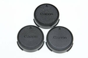Canon FD　レンズリアキャップ　●3個セット●キヤノン　