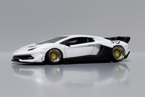 日本未発売 CCA 1/64 Lamborghini Aventador SVJ 改 ランボルギーニ アヴェンタドール 深リム BBS LM ローダウン カスタム 改造 イタリア