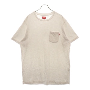 SUPREME シュプリーム 18SS Pocket Tee 1ポケット クルーネック コットン 半袖Tシャツ カットソー ホワイト