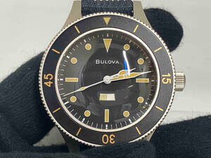 BULOVA／ブローバ／アーカイブシリーズ／MIL-SHIPS-W-2181／自動巻き腕時計／SSケース／ナイロンベルトブラックグレー／C8601544