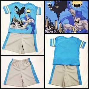 バットマン　子供用　半袖　セットアップ　Ｔシャツ　ハーフパンツ　マーベル　ヒーロー　男の子　輸入子供服　アメリカ　3T 100cm