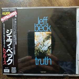 【国内盤CD帯付き】ジェフ・ベック　トゥルース　JEFF BECK　TRUTH　1990年国内初版