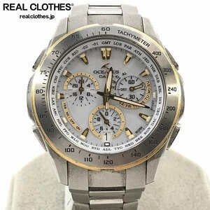 【ジャンク】CASIO/カシオ OCEANUS/オシアナス クロノグラフ タフソーラー 腕時計/ウォッチ OCW-M800-7 /000